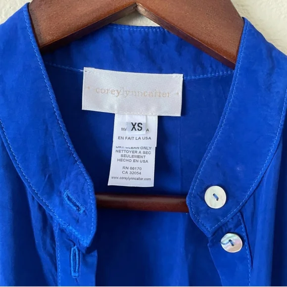 Anthropologie Corey Lynn Calter Ruffle Hem Midi Shirt Dress - Picture 5 of 11